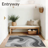 Abstract Marble Swirl Decorative with Cloud Formations(Gray)