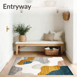 Chic Abstract Flow Area Modern Beige Grey Wavy Lines(Gray)