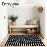Polka Dot Motif with Scattered Circle(Black)