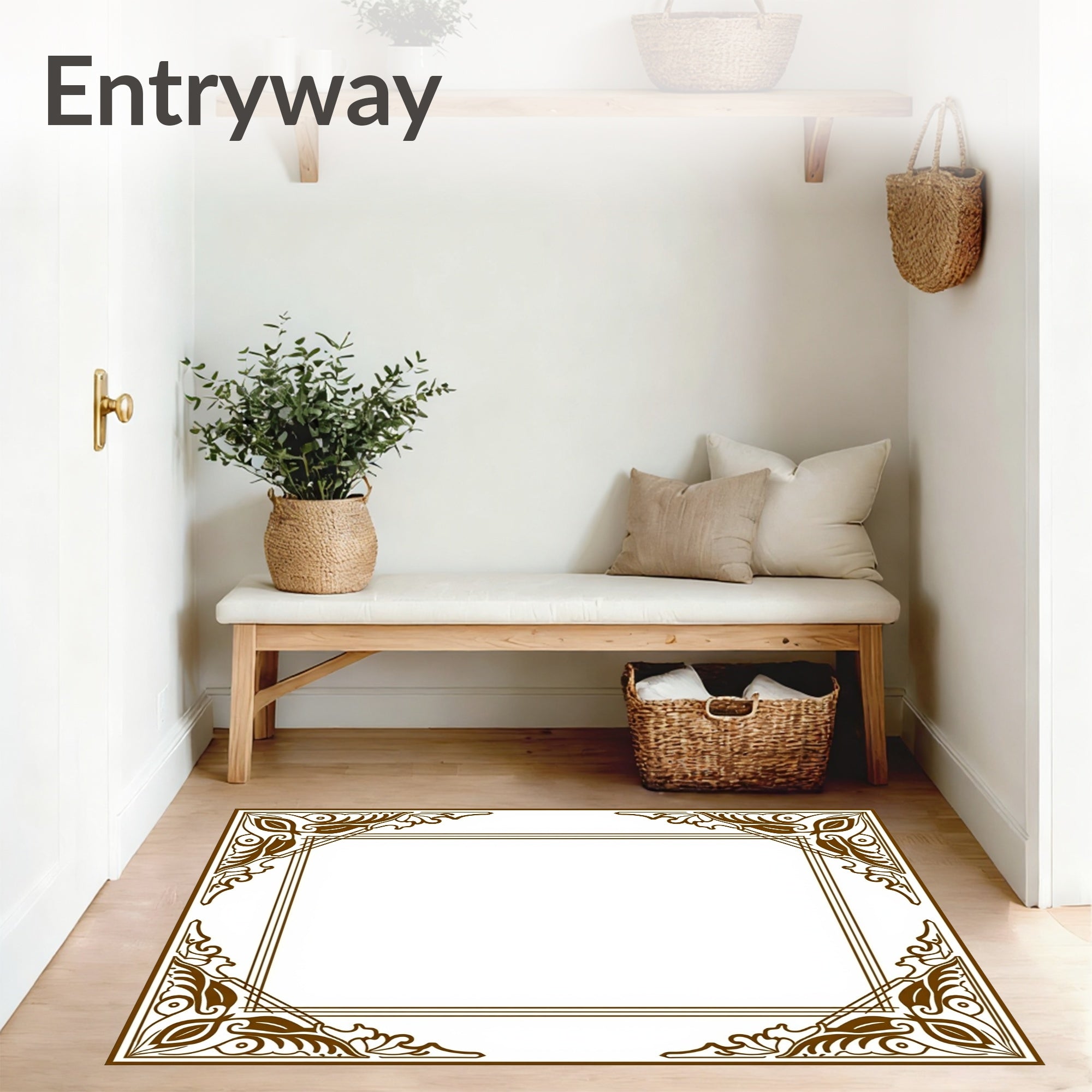 Art Interlocking Fan with Metallic Hints (Brown) - ODIKA