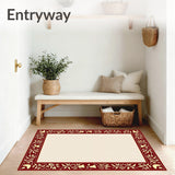 Festive Bell Motif with Holly Leaf Accents Semi Circular Design(Beige)