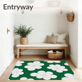 Celestial Puff Design Plush Area with Heavenly Texture(Green)