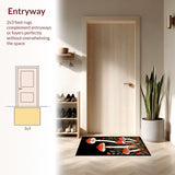 Colorful Retro Mushroom Motif(Red) - ODIKA