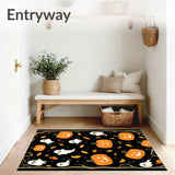 Pumpkin Patch Round with Whimsical Halloween Theme(Orange)