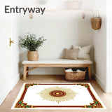 Art Sunburst with Interlocking Festive Scrolls and Abstract Festoon Detailing(Gold)