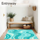 Serene Cascade Swirling Rhythm Nautical(Teal)