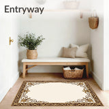 Elegant Damask Motifs with Delicate Interlocking Scrollwork(Brown)