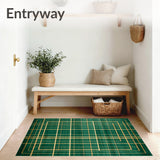 Sleek Modern Hallway Runner(Green)