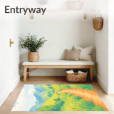 Enchanted Countryside Path Winding Through Vibrant Meadow Landscape(Green)