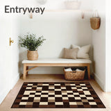 Elegant Brown Beige Area(Brown)