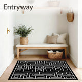 Artistic Labyrinth Maze Crisscross Abstract (Black)