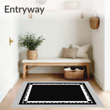 Nordic Border with Interwoven Minimal Accent Stripes (Black)