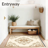 Traditional Ornate Damask Elegant Motif (Beige)