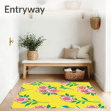 Elegant Floral Blossom Washroom Accent(Yellow)