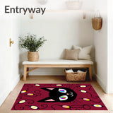 Amusing Radiant Paws Floor Covering Jolly Twinkling Whiskers(Black)