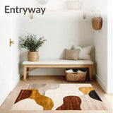 Abstract Earth Tone Brown Beige Artistic Design(Beige)