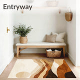 Desert Sandscape Area Brown & Beige Hallway Floor(Brown)