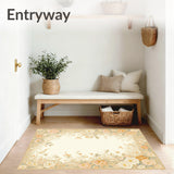 Beautiful Lightweight Entry with Subtle Beige Floral(Beige)