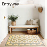 Serenity Beige Area for Stairs Central Asian Design(Ivory)