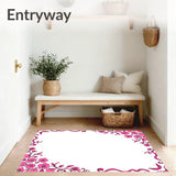 Vintage Floral Medley with Delicate Petal Clusters and Curved Vines (Pink)