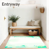 Abstract Watercolor Splash Design with Artistic Paint Brush Strokes(Green)