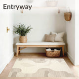 Coastal Charm Door Sand Inspired Beige Wave(Beige)