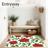 Poinsettia Bloom Slip Resistant Christmas Style(Red)