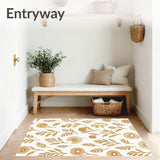 Natural Countryside Floral Sketch Elegant Entryway(White)