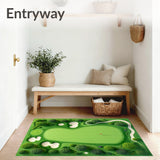 Golf Course Green Tee Off Pattern Bath Mat(Green)