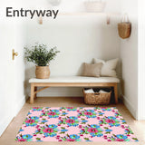 Maritime Compass Floral Weathered Rustic Transitional(Pink)