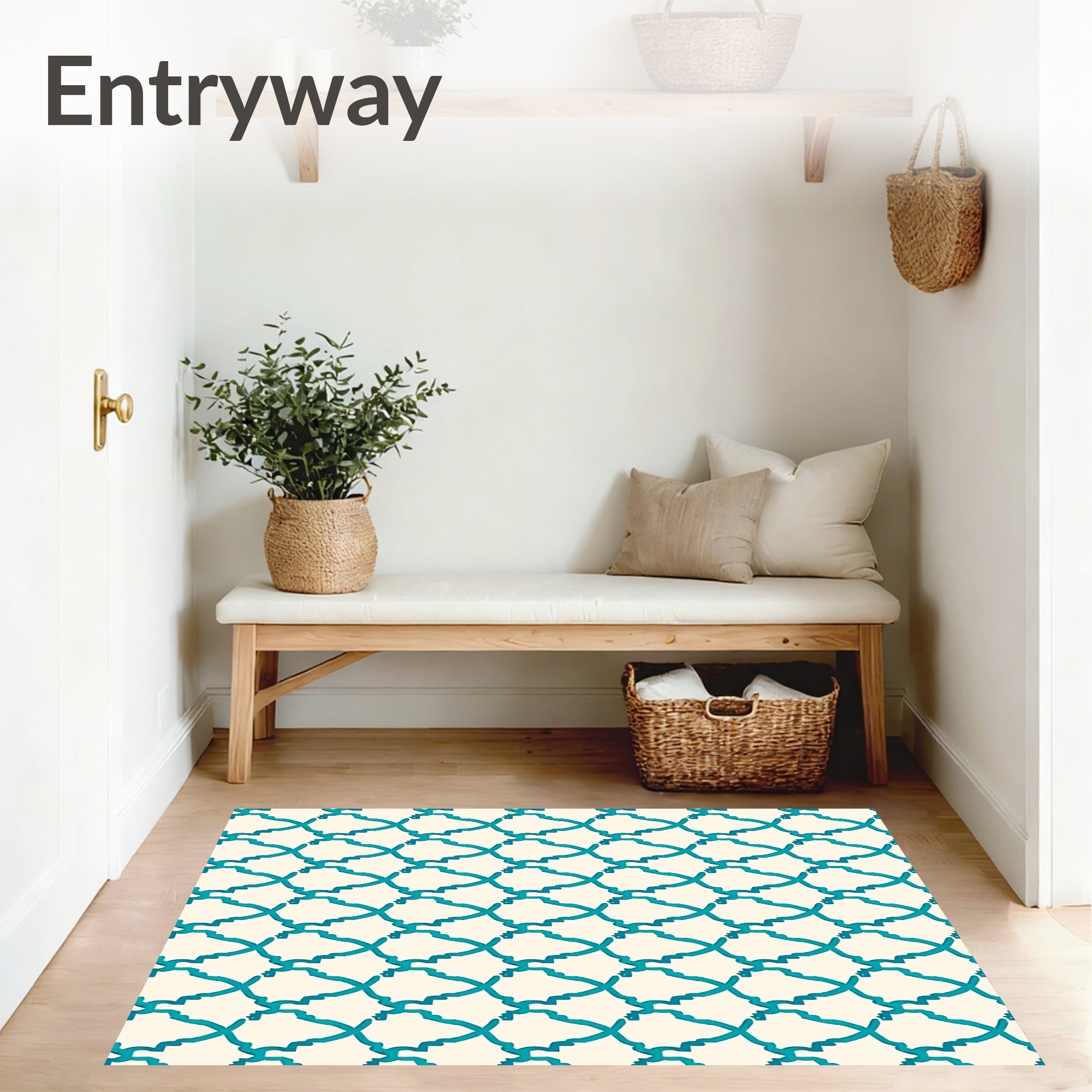 Transitional Lattice Modern Contemporary Interlocking (Blue) - ODIKA