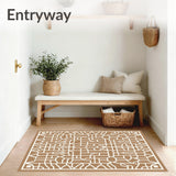 Ethereal Labyrinth Mosaic Artistry Handwoven Inspired(Brown)