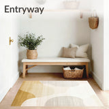 Sophisticated Mid Century Modern with Unique Beige and Ivory Ombre Style(Beige)