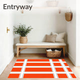 Autumn Harvest Checkered with Bold Contrast Stripes(Orange)