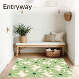 Botanical Leaf Cascade Contemporary Modern Decorative Floor(Ivory)