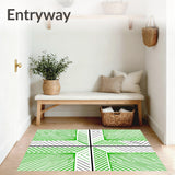 Scandinavian Nordic Cross Entrance Minimalist Grid (Green)