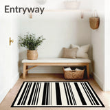 Festive Horizontal Bands Entrance Welcome(Black)