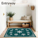 Enchanted Snowflake Tapestry Holiday Festive Magical Wonderland(Blue)
