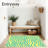 Zen Garden Ripple Wave Tranquil Japanese Inspired(Yellow)
