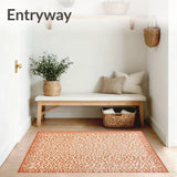 Boho Leopard Print Unique Spot for Entryway(Orange)