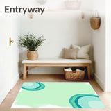 Abstract Watercolor Brush Stroke with Artistic Swirls(Green)