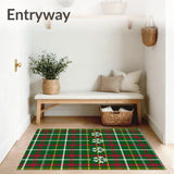 Festive Snowflake Plaid Holiday Path Decorator(Green)