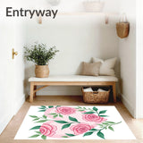 Romantic Rose Garden Shaped Decorative Floor(Pink)