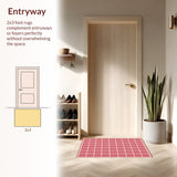 Ultra Soft Area Rug, Non Slip, Stain Resistant, Washable Area Rugs for Living Room, Bedroom, Cowgirl Bathroom Rug Vibrant Pink Non-Slip Design(Pink)