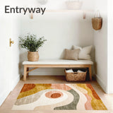 Earthy Spiral Round Featuring Layered Beige Swirls and Natural Accents(Beige)