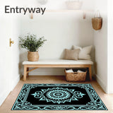 Central Rosette Surrounded By Flowing Arabesque(Black)