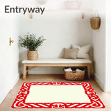 Modern Contour Frame Featuring Bold Interlocking Borders(Red)