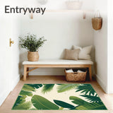 Entryway Tropical Leaves Beige Small(Green)