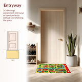 Ultra Soft Area Rug, Non Slip, Stain Resistant, Washable Area Rugs for Living Room, Bedroom, Kids Traffic Play Mat(Red)