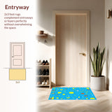 Playful Geometric Number and Shape Design(Blue)